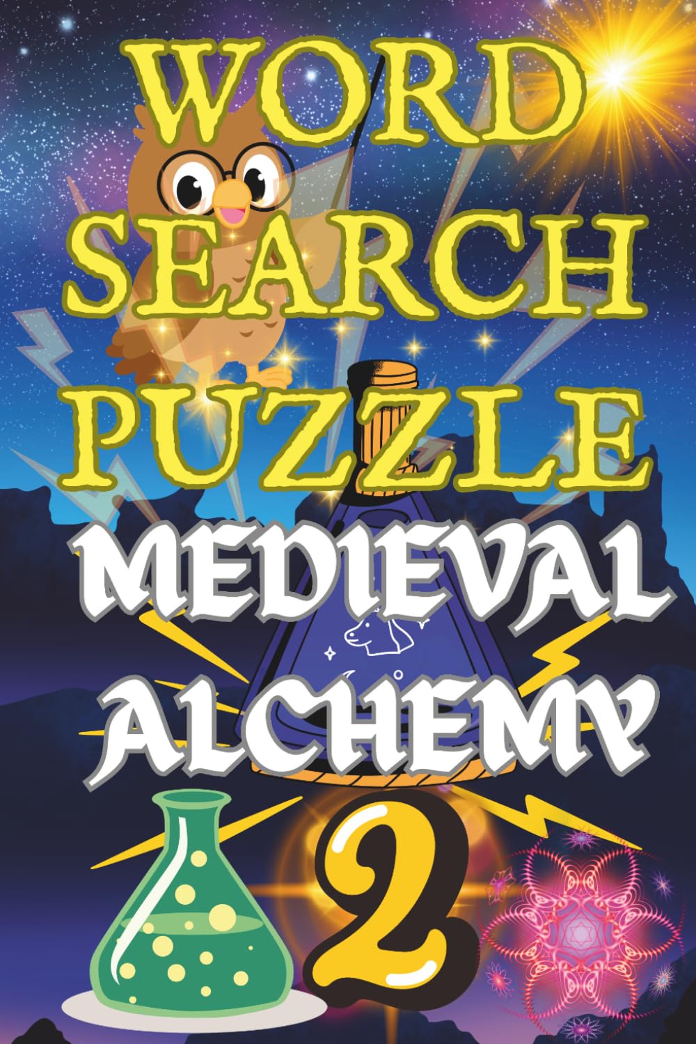 Medieval Alchemy Two Word Search Puzzle Book for Adults: Brain-Boosting Magic, Castle & Mystic Themed Puzzles: 50 Challenging Puzzles | 15 Words Each ... & Castle-Themed Word Searches for Adults