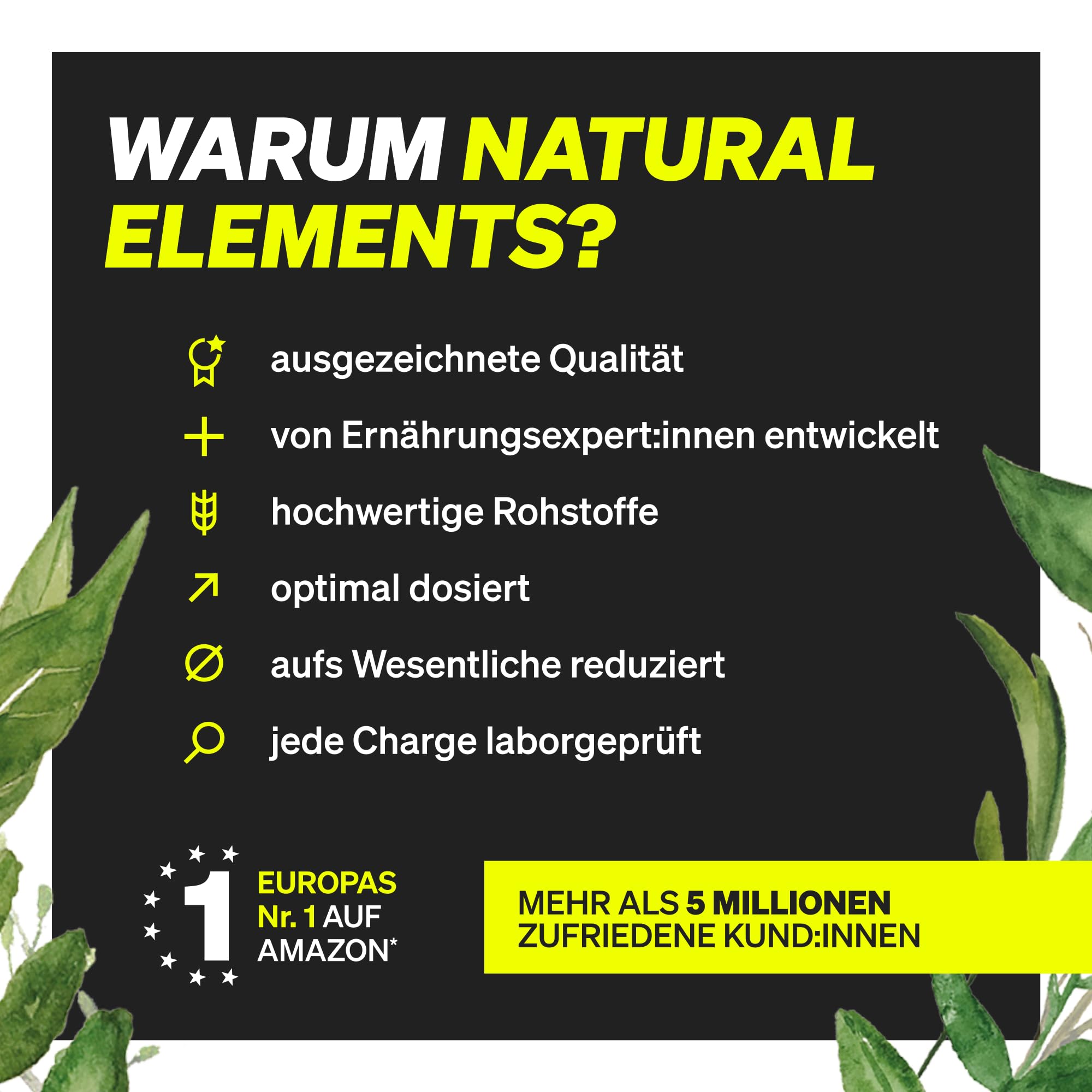natural elements Premium Omega 3 – 120 Kapseln – GoldenOmega® mit 80% Omega 3 Anteil – in Triglycerid-Form – Laborgeprüft, aufwendig aufgereinigt und aus nachhaltigem Fischfang - ohne unnötige Zusätze