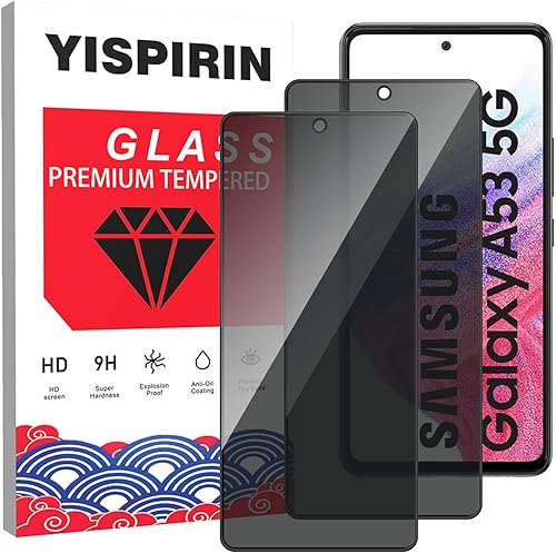 Miniatura 8 de Protector de pantalla de privacidad 2+2 para Samsung Galaxy A14 5G (paquete de 2) Protector de pantalla de vidrio templado frontal privado + (2