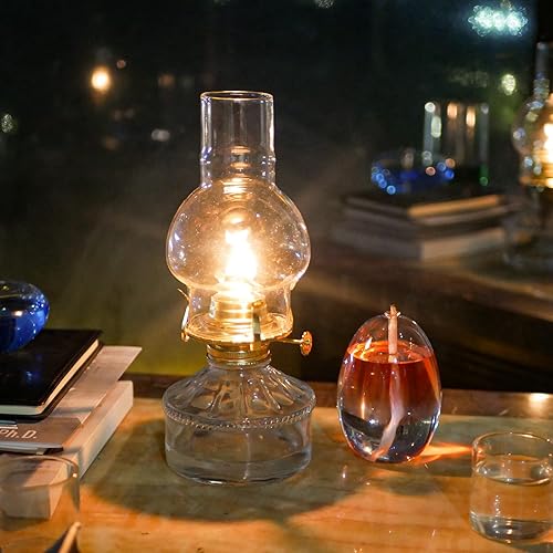 Miniatura 9 de Lámpara de aceite Chimenea Base de 3 pulgadas 6 14 pulgadas de altura de queroseno Lámpara de lámpara de huracán Altura Reemplazo de vidrio