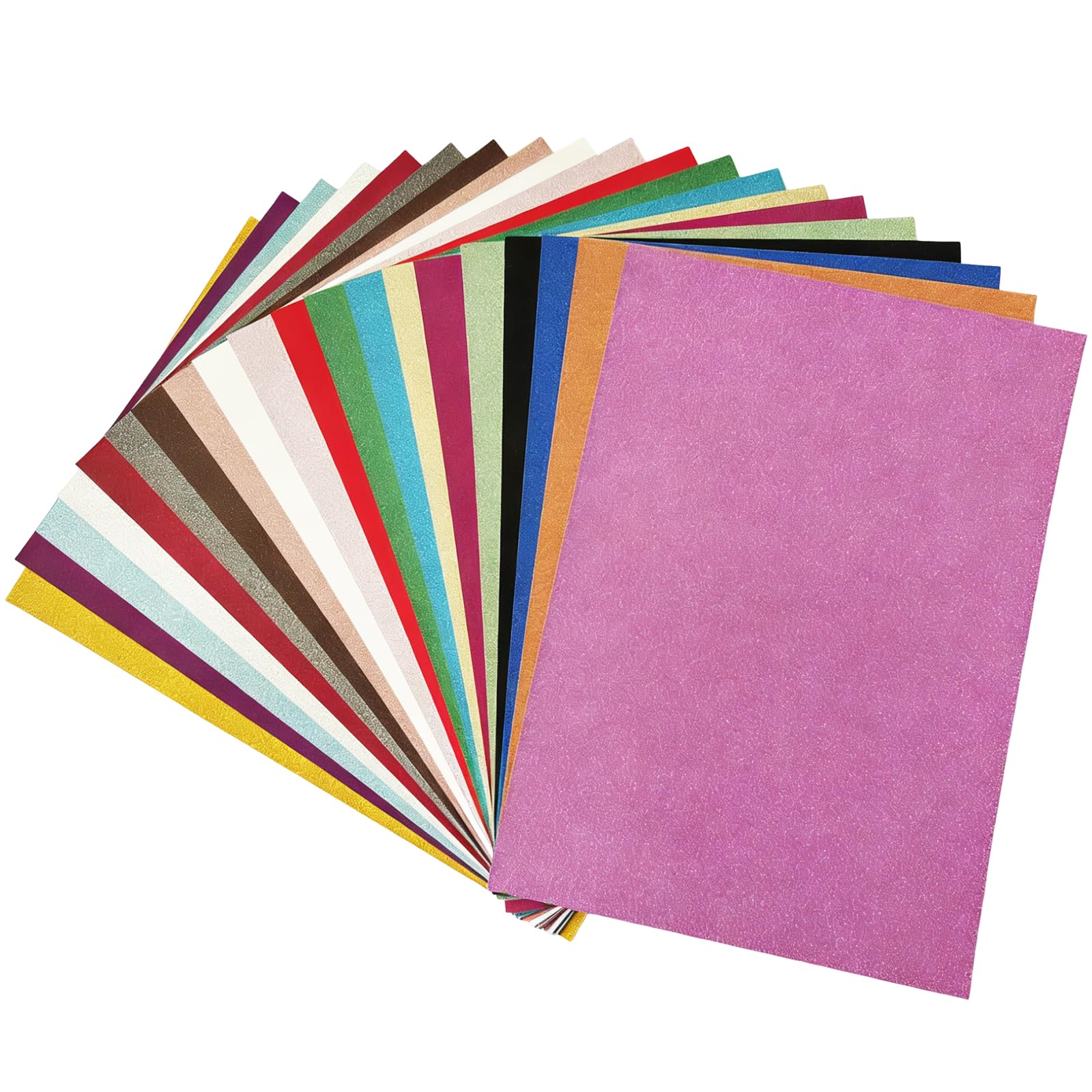 40 Sheets A4 Glitter Cardstock, 20 Colors 250gsm Non-Shed Sparkle Paper, Glitter Card Stock for DIY Crafts, Cricut, Scrapbooking, Party & Wedding Decor