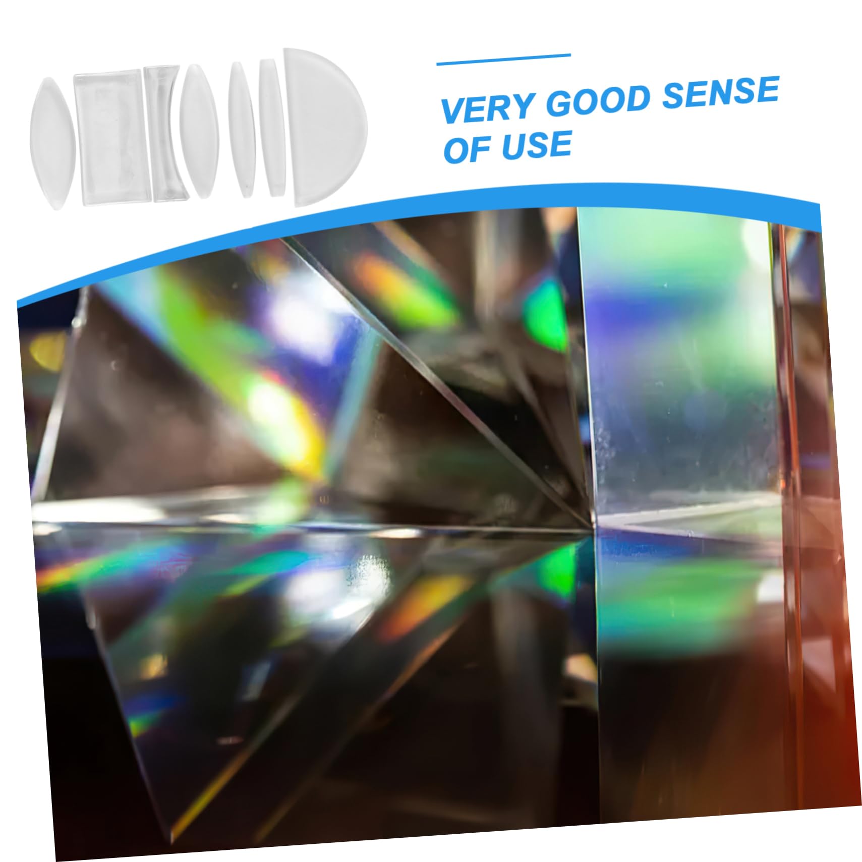 BCOATH 14 Pcs Optical Lens Optical Concave Lens Optical Convex Lens Physics Teaching Concave Lens Physics Teaching Tools Science Teaching Tools Physics Teaching Lens Acrylic