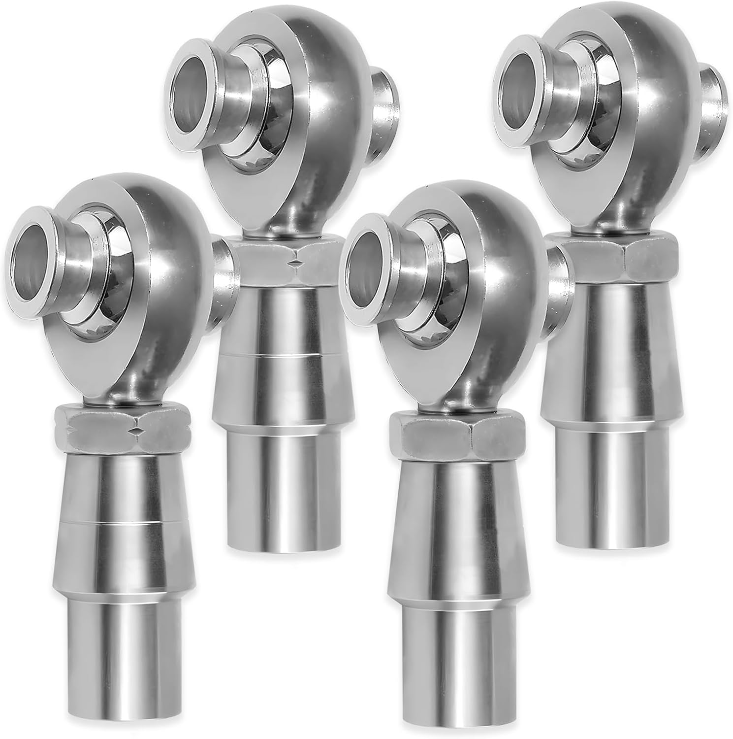 3/4"-16 Heim Joint Rod End Kit with Spacer,Tube Adapters & Jam Nuts,RH & LH Hand Thread .750" Chromoly Heim Joints Panhard Rod End for Steering and Suspension, Traction Bars,Links Joints-2Set