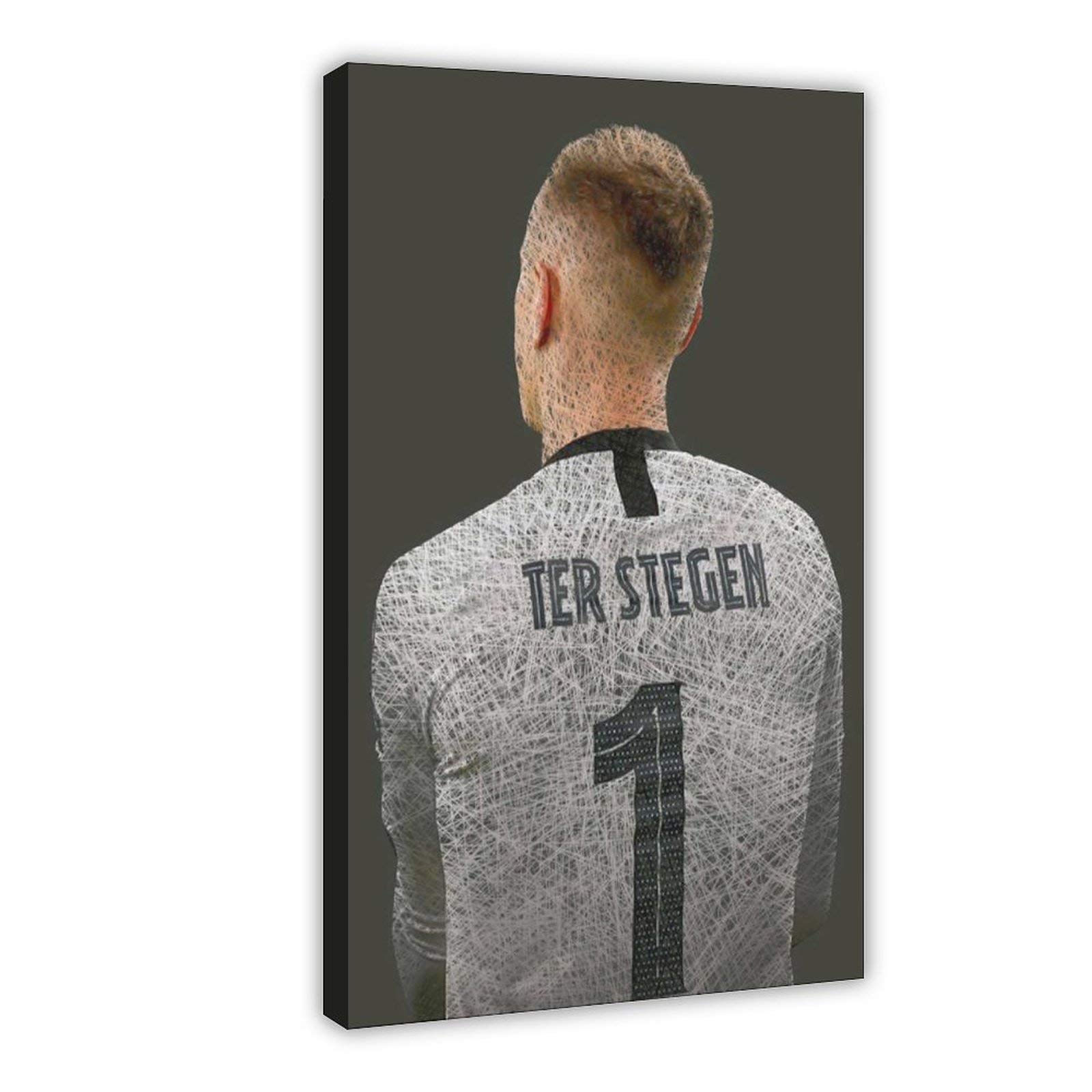 YINGXI Ter Stegen Posters Soccer Football Art Canvas Wall Bedroom Decor Picture Sports Landscape Offices Room Decor Gift Frame:24×36inch(60×90cm)