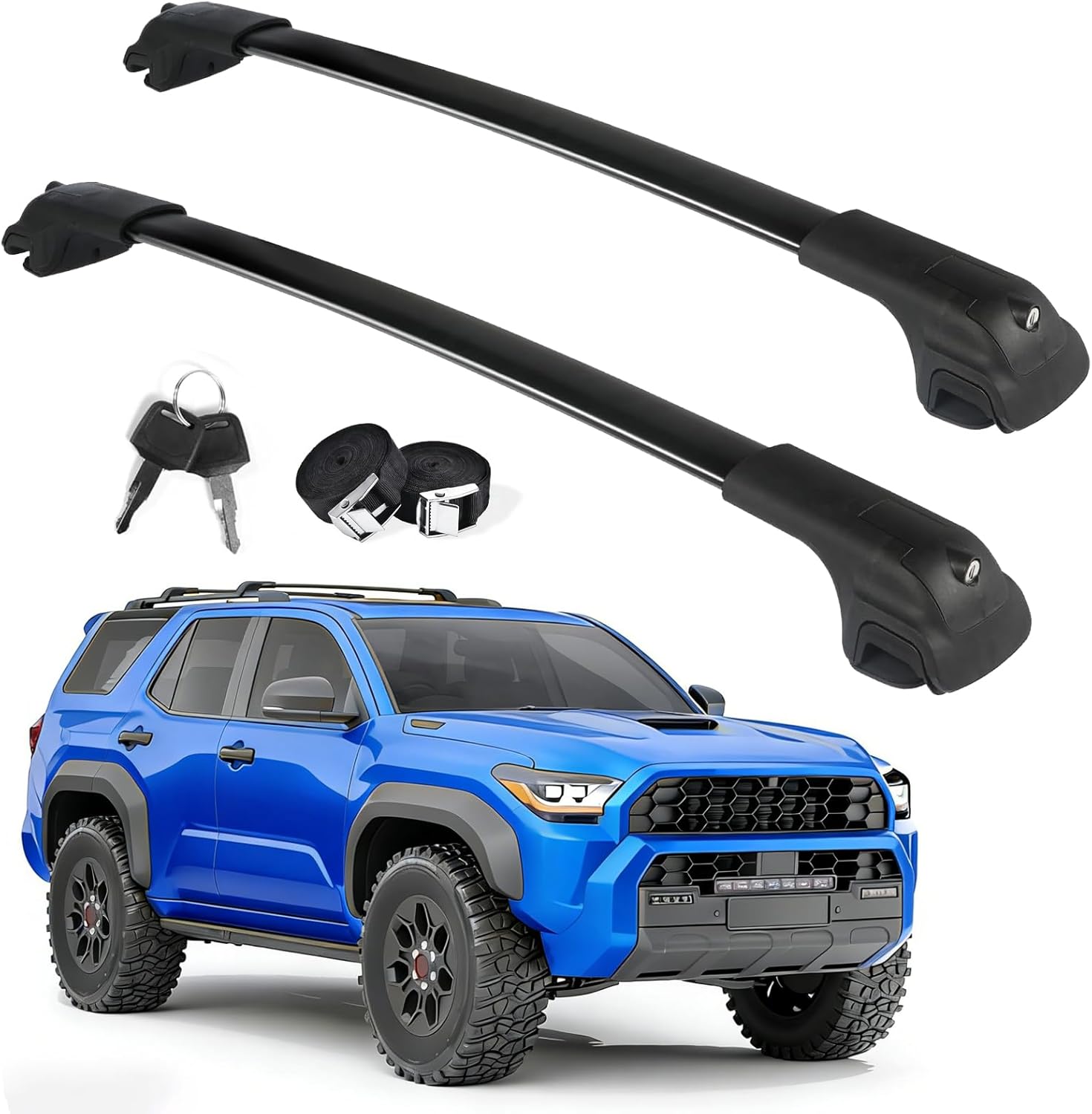 Zorik Lockable Roof Rack Cross Bars for 2025-2026 Toyota 4Runner, 260LBS Heavy Duty Aluminum Cargo Racks with Anti-Theft Metal Lock, Aerodynamic Crossbars for Kayak, Rooftop Tent & Overlanding