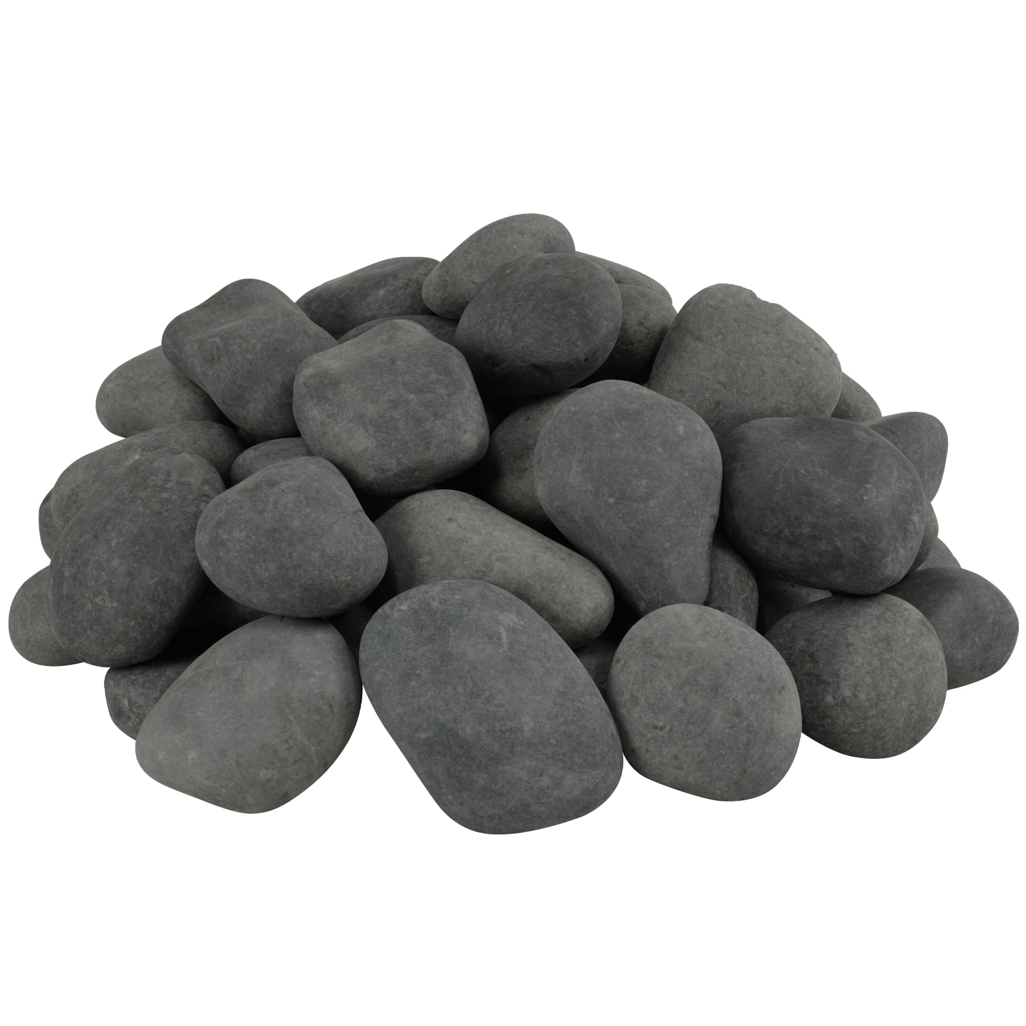 Ciottoli grandi non lucidati da 9,1 kg, rocce di fiume nere da 7,6 a 10 cm, pietre naturali raccolte a mano per paesaggistica e design del giardino, acquario, sentieri e cortile