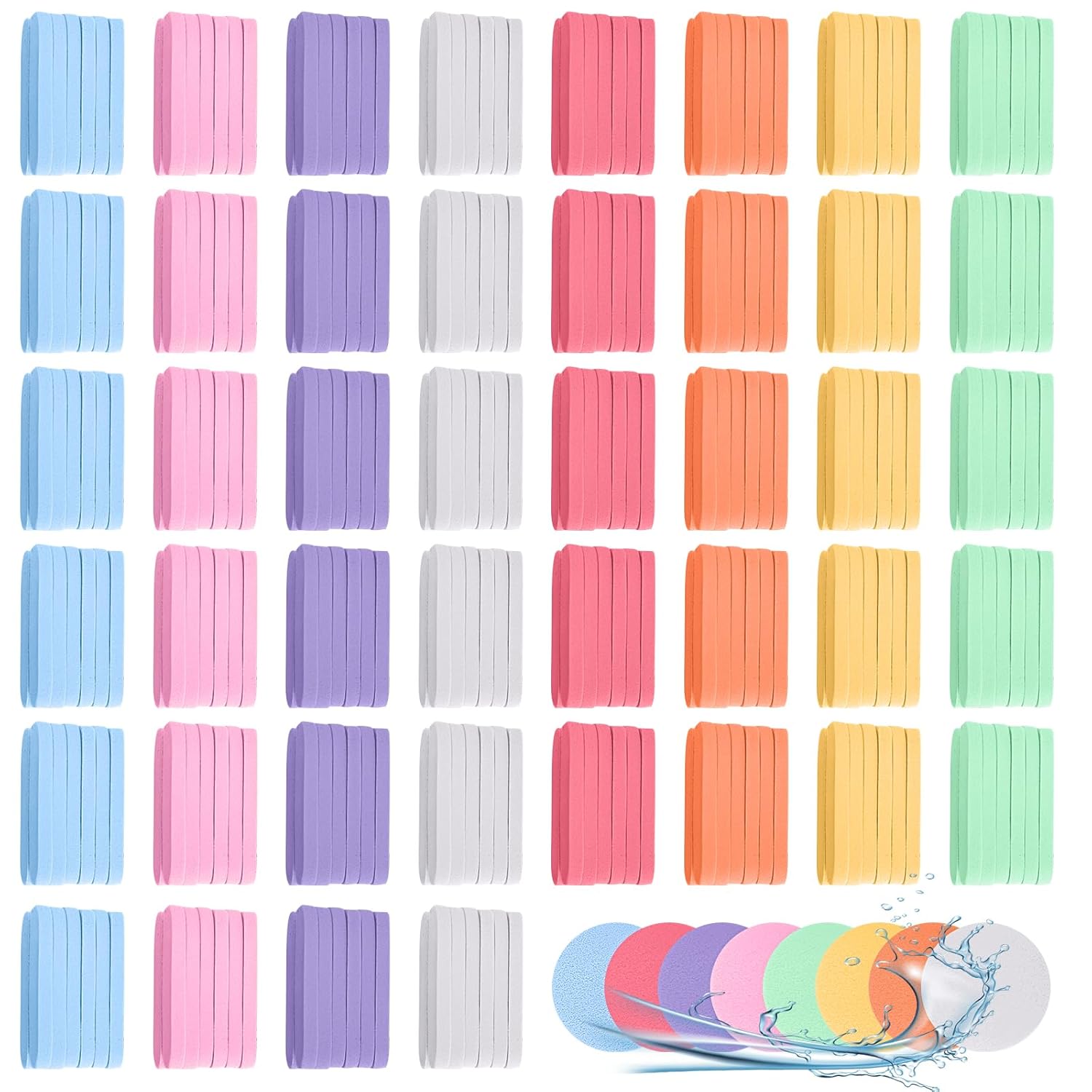 780 Pcs Compressed Facial Sponges for Makeup Removal & Exfoliating Premium Face Cleansing Sponge Pads for Women & Girls Soft Wash Round Sponge Spa & Daily Use，Multiple colors