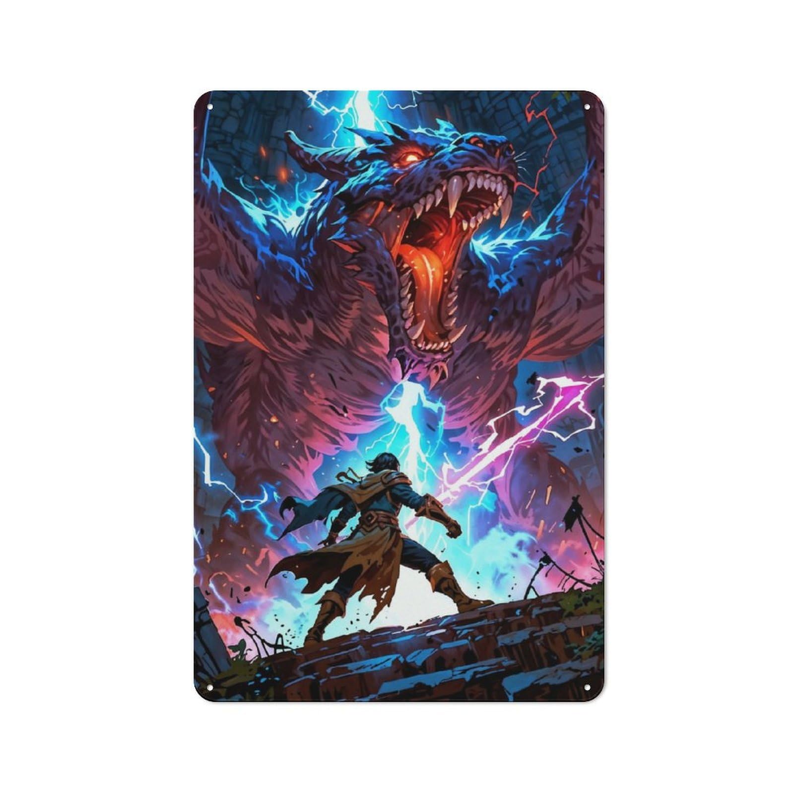 Junmoney Duel Of Destiny Retro Tin Sign 30X20cm For Man Cave Or Games Room, For Collectors Decorating Games Rooms And Man Caves