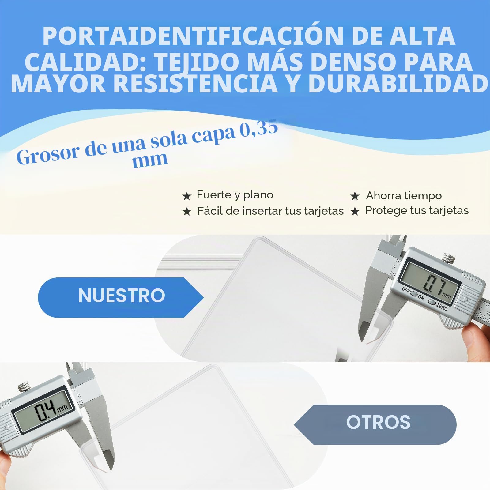 12 x funda vertical para tarjeta, tarjetero de plástico, funda de PVC impermeable, funda protectora de tarjetas resistente con cierre de cremallera resellable