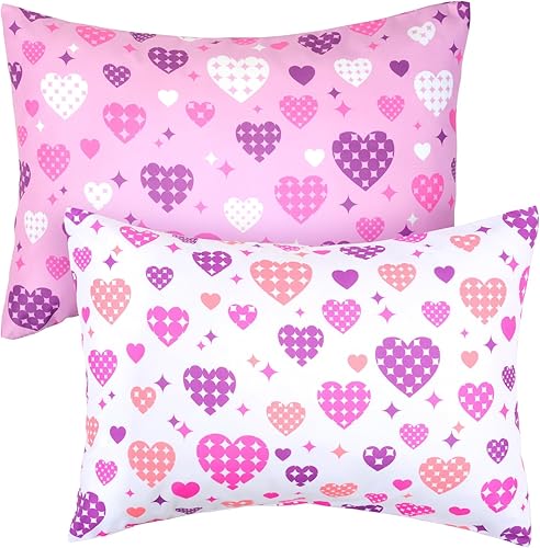 Miniatura 69 de Fundas de almohada para niños pequeños, paquete de 2 fundas de almohada para almohadas de 13 x 18 pulgadas o 12 x 16 pulgadas para ropa de cama