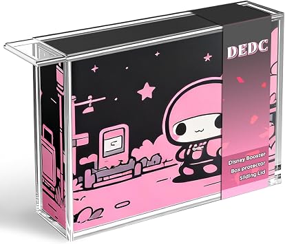 حافظة عرض أكريليك DEDC متوافقة مع Lorcana Booster Box بغطاء منزلق، حماية ممتازة من الأشعة فوق البنفسجية، سمك 6 + 5 مم، هدايا مثالية لهواة الجمع، صندوق الألعاب غير متضمن