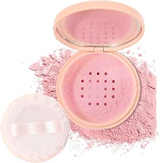Polvo de ajuste rosa, polvo suelto translúcid...