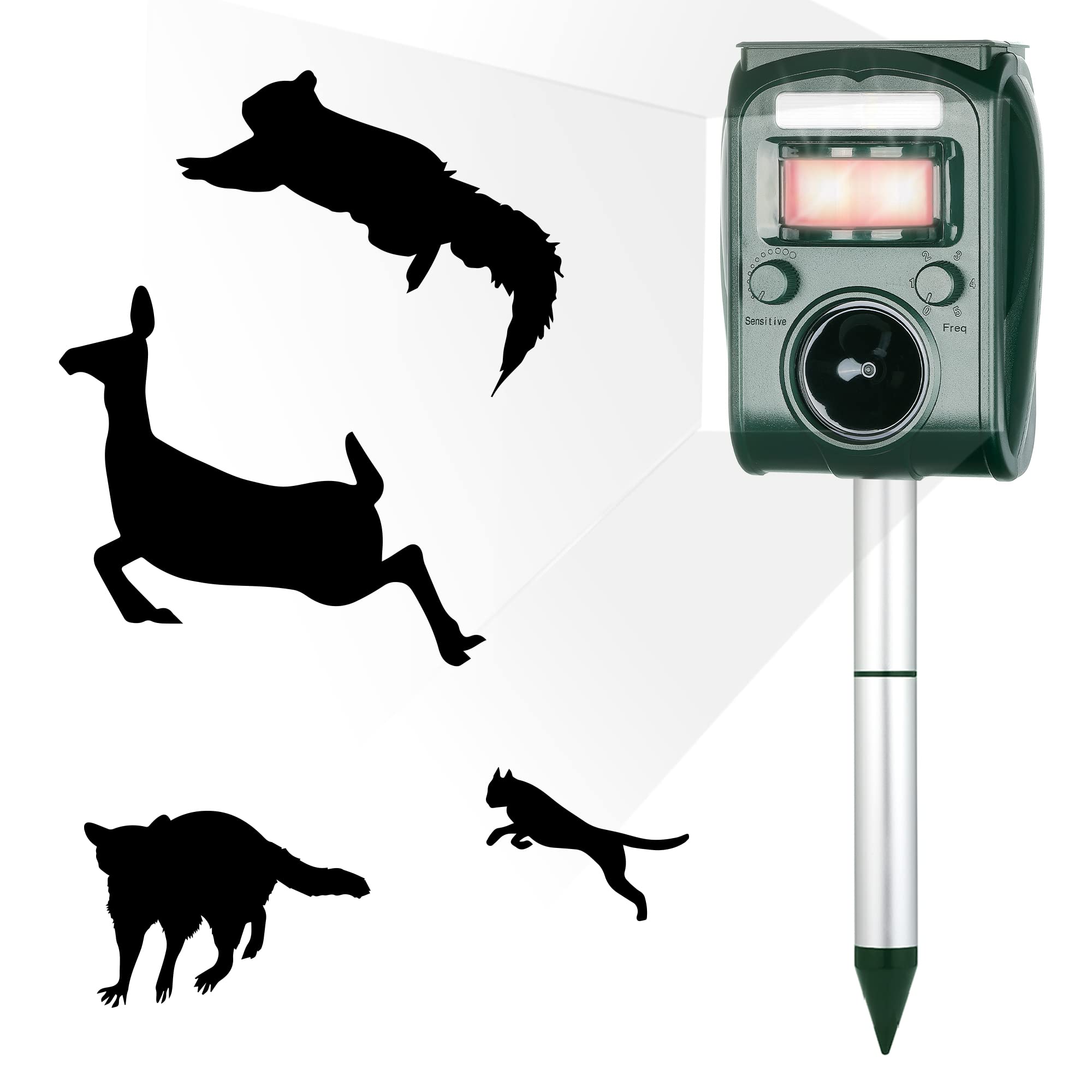 DELTAHVAC Solar Outdoor Machine with 5 Working Modes, Waterproof and Auto-Sensing, Suitable for Courtyard