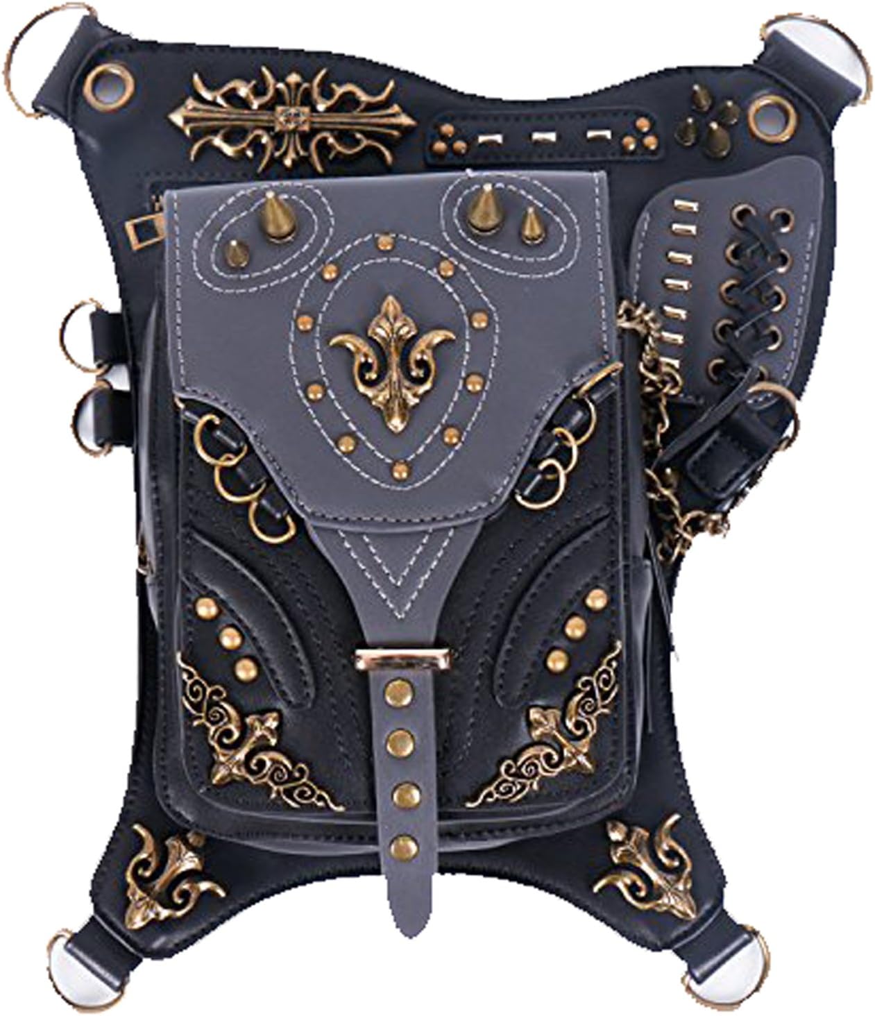 Foino Women Chest Bag Travel Waist Bag Casual Fanny Pack Fashion Shoulder Bag Sport Leg Bag Hip Bag Leather Bum Bag Outdoor Side Bag for Running