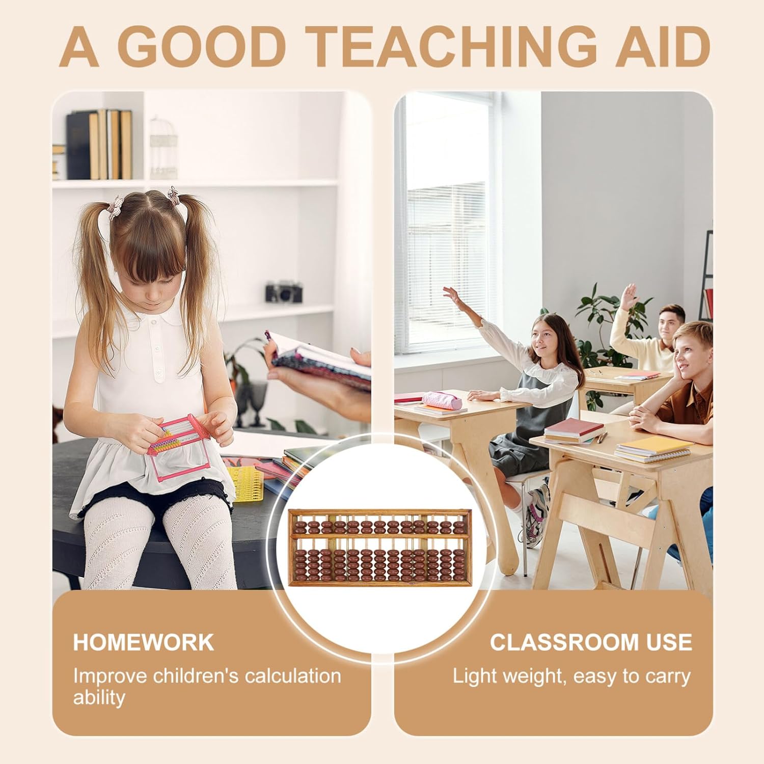 Ábaco Para Matemáticas Infantil - Ábaco De Madera Con 100 Palillos De Cuenta Y 112 Tarjetas Matemáticas, Juguetes De Cuenta Para Aprendizaje Preescolar, Juguetes Matemáticos Educativos Para