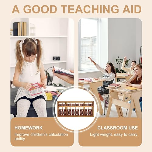 Miniatura 4 de ibasenice Herramientas para niños Niños Contando Madera Estudiantes Calculadora de cuentas Herramientas educativas mentales chinas Ábaco Herramienta