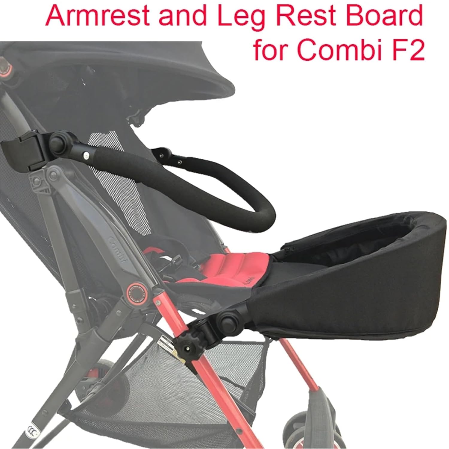 Baby Stroller Accessories Armrest Bumper and Leg Rest Board Adjustable Extend Footboard for F2 Stroller(Fence Style)