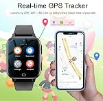 4G GPS Smart Watch for Kids,Kids Phone Smartwatch with Whatsapp Line,Anti-Lost Waterproof Video Phone Call Real-time Tracking Pedometer Voice Message Camera SOS Alarm Watch for Boys Girls Gifts