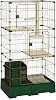 Cat Cage Outdoor Cat Enclosure Cat Catio Cat House, 3 Tiers Cat Catio Cat House, DIY Cat Playpen Metal Kennel, Balcony Cat Playpen with Platforms, for Indoor Cats Walk in Cat Cage(Green)