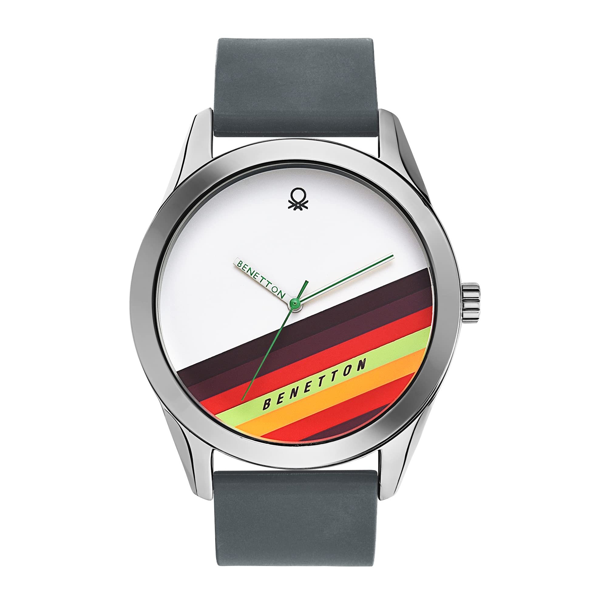 UNITED COLORS OF BENETTON Mens 44 mm White Dial Silicone Analogue Watch - UWUCG0204 (B0BQJB5J35) Amazon Price History, Amazon Price Tracker
