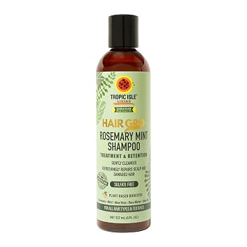 Tropic Isle Living Rosemary Mint Shampoo, 8 oz - Gently Cleanses and Nourishes Hair from Root to Tip, Free from Harmful Ingredients, Cruelty-Free, Suitable for All Hair Types