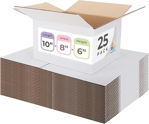 Miniatura 9 de Mat Board Center, caja de correo de 6 x 6 x 6, caja de cubo de 6 pulgadas, caja de embalaje cuadrada de regalo pequeña, cartón corrugado
