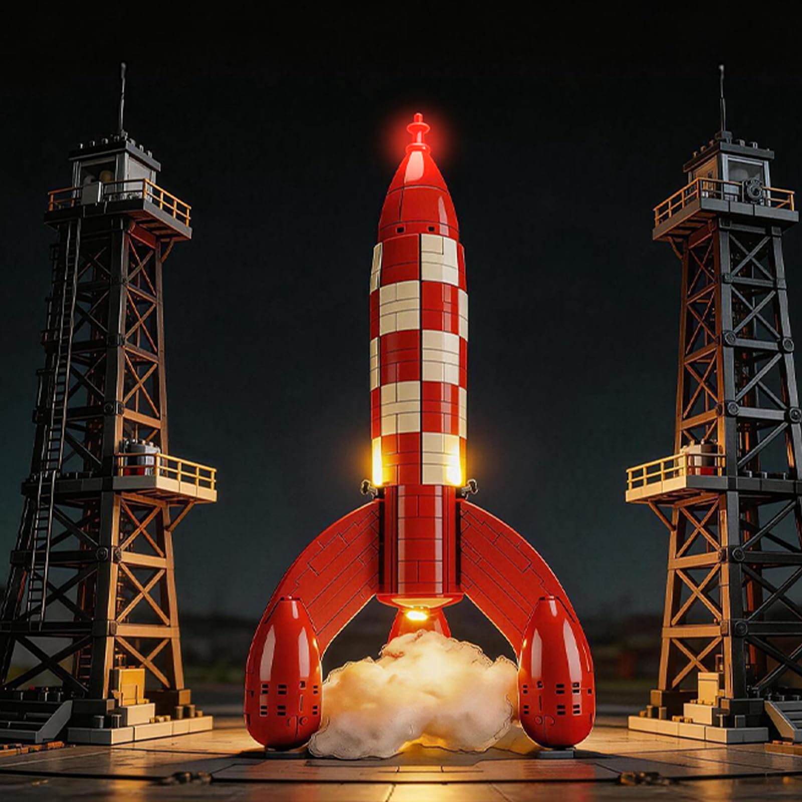 BRIKSMAX 2.0 Light Kit Compatible with Lego Ideas Tintin Moon Rocket 21367 Building Sets - Original LED Lighting Kits (Accessories Only) for Display, Gifts & Collectors