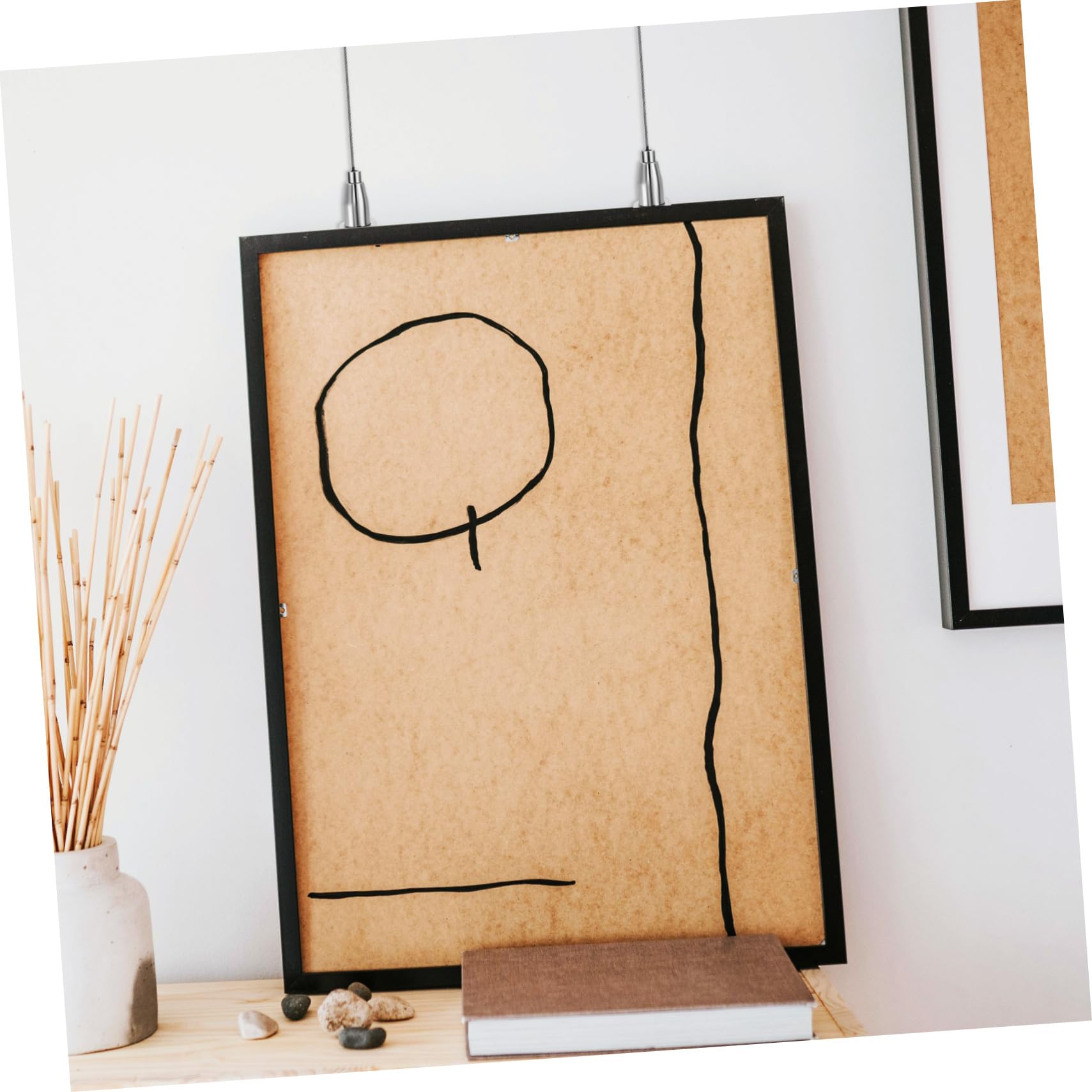 Housoutil Juego Para Colgar Cuadros Con Sistema Ajustable, Ganchos Metálicos De Alta Resistencia, Kit 8 Piezas Para Galería y Exposición Profesional, Colgador Seguro y Versátil, 1 Metro De Alambre
