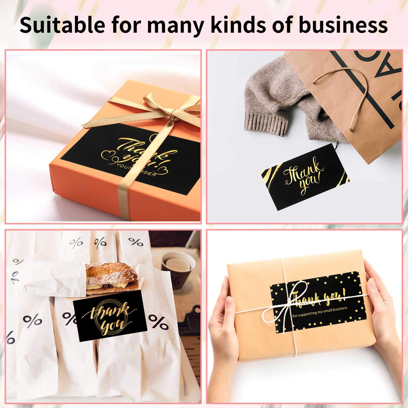 Buy 120 Mini Thank You for Your Order Business Cards Shopping Purchase
