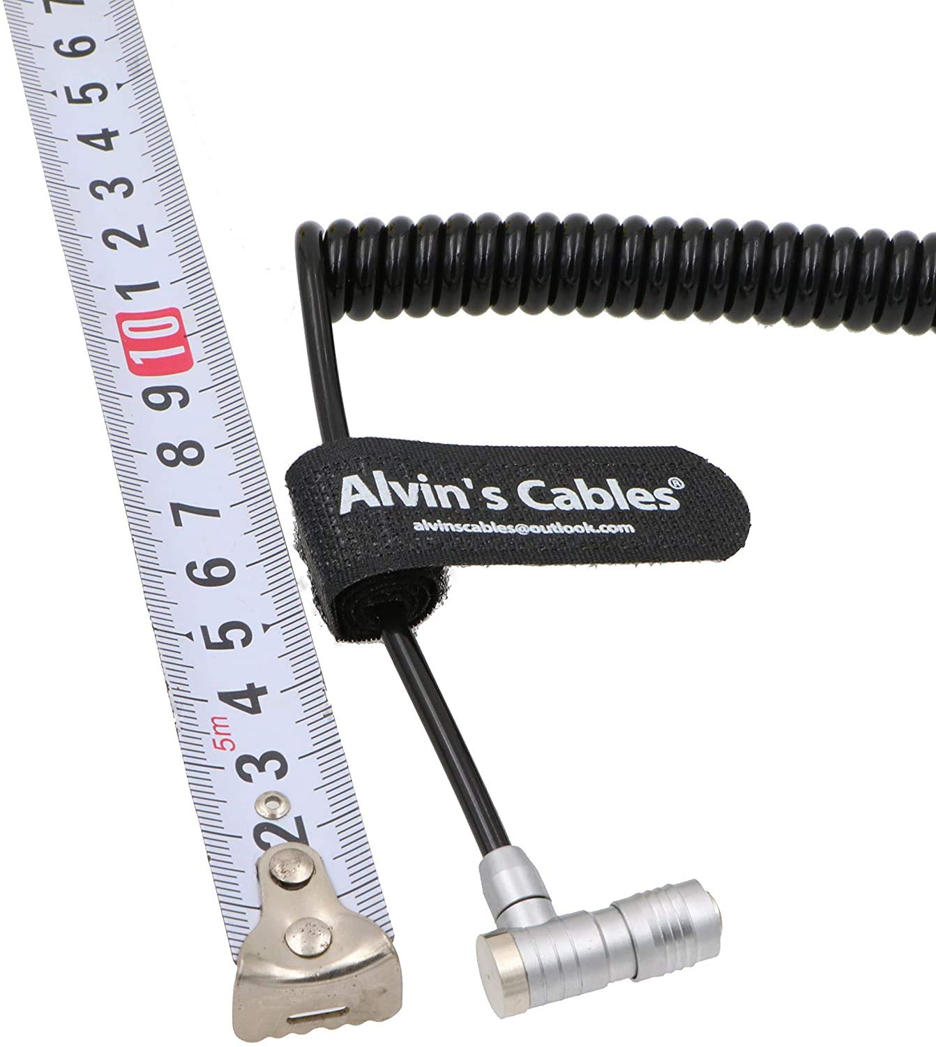 Alvin's Cables PORTKEY BM5 BM7 monitor Cavo di alimentazione angolo retto 4 pin femmina a Anton Bauer D-TAP maschio cavo di alimentazione a spirale