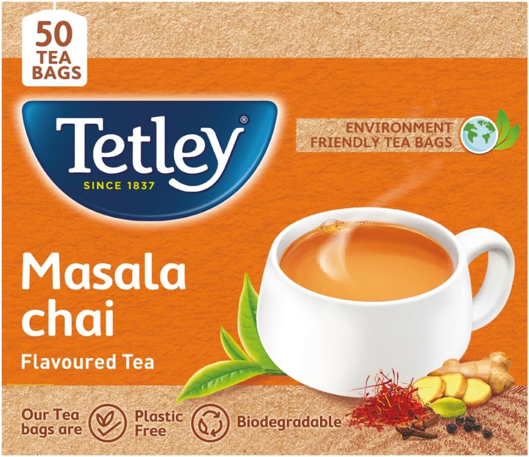 Masala Chai Flavoured with Natural Flavour | Black Tea | 50 Tea Bags