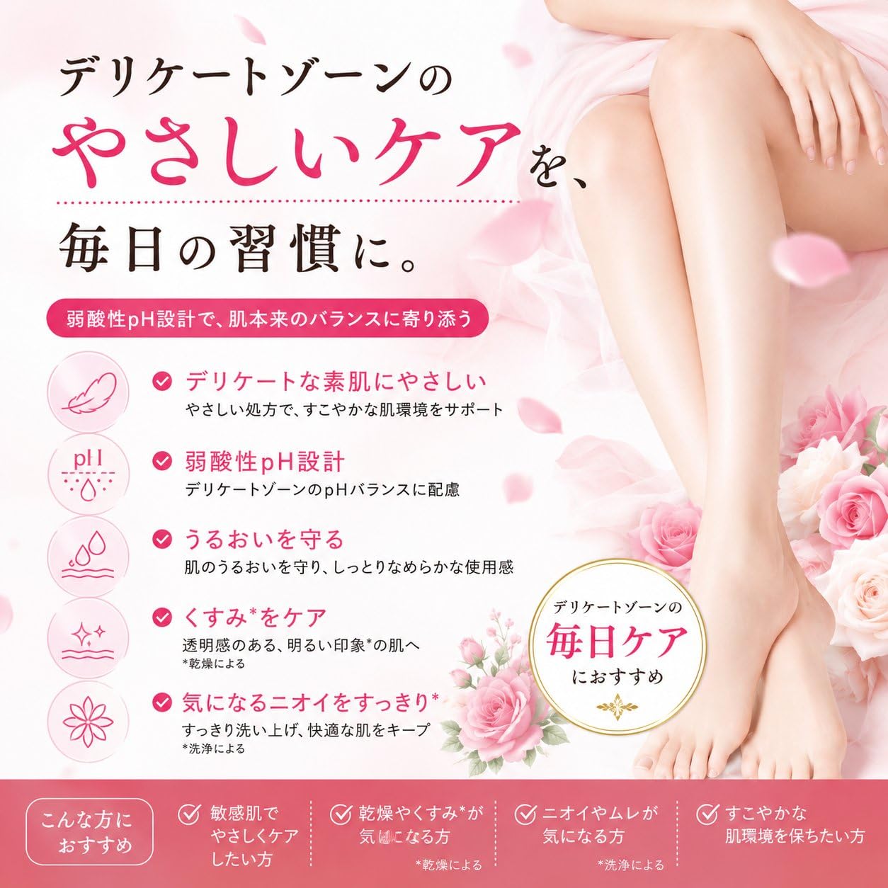 Amazon.co.jp: デリケートゾーン シートマスク フェミニンケア ローズ