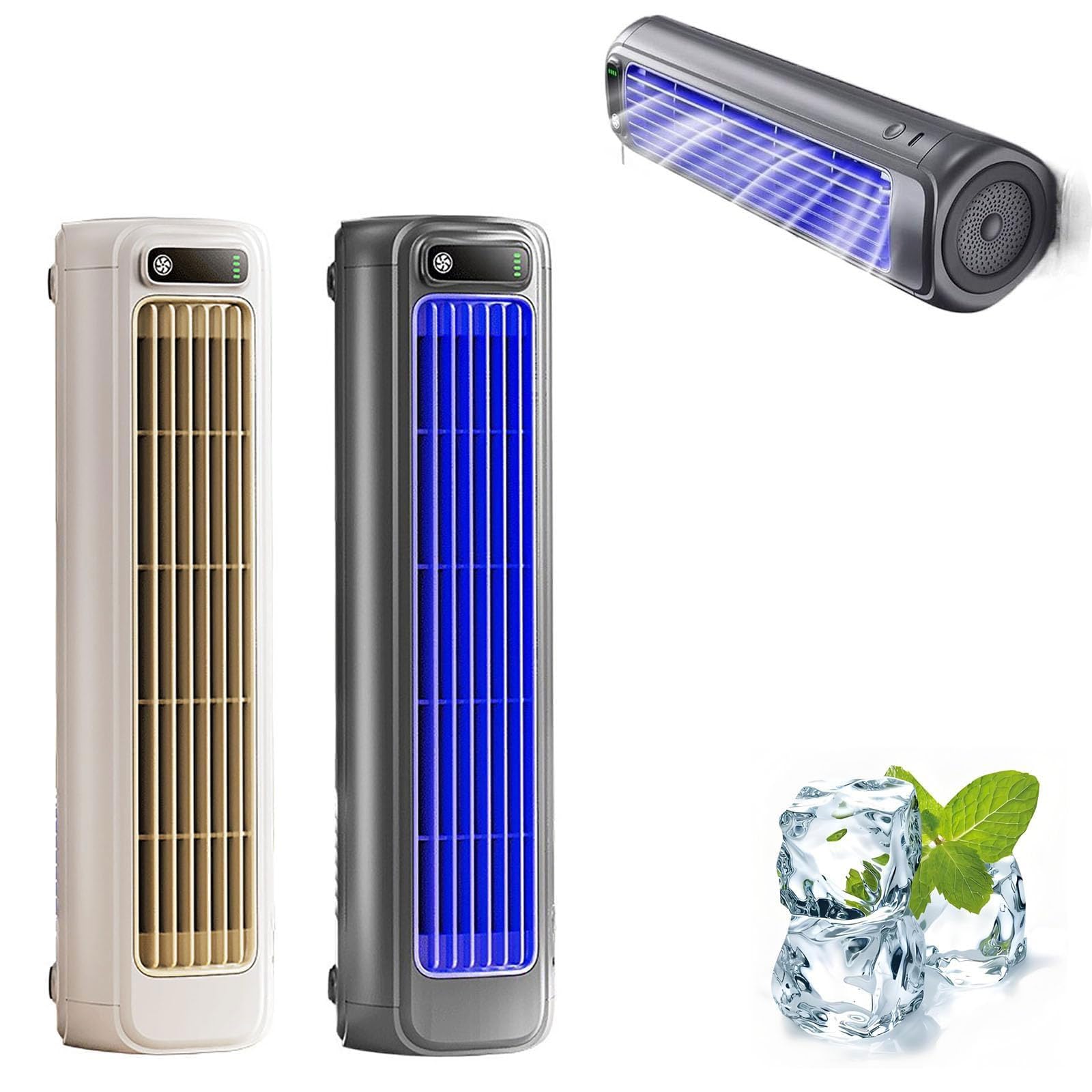 Climatiseur portable et mini ventilateur mural USB (Lot de 2)