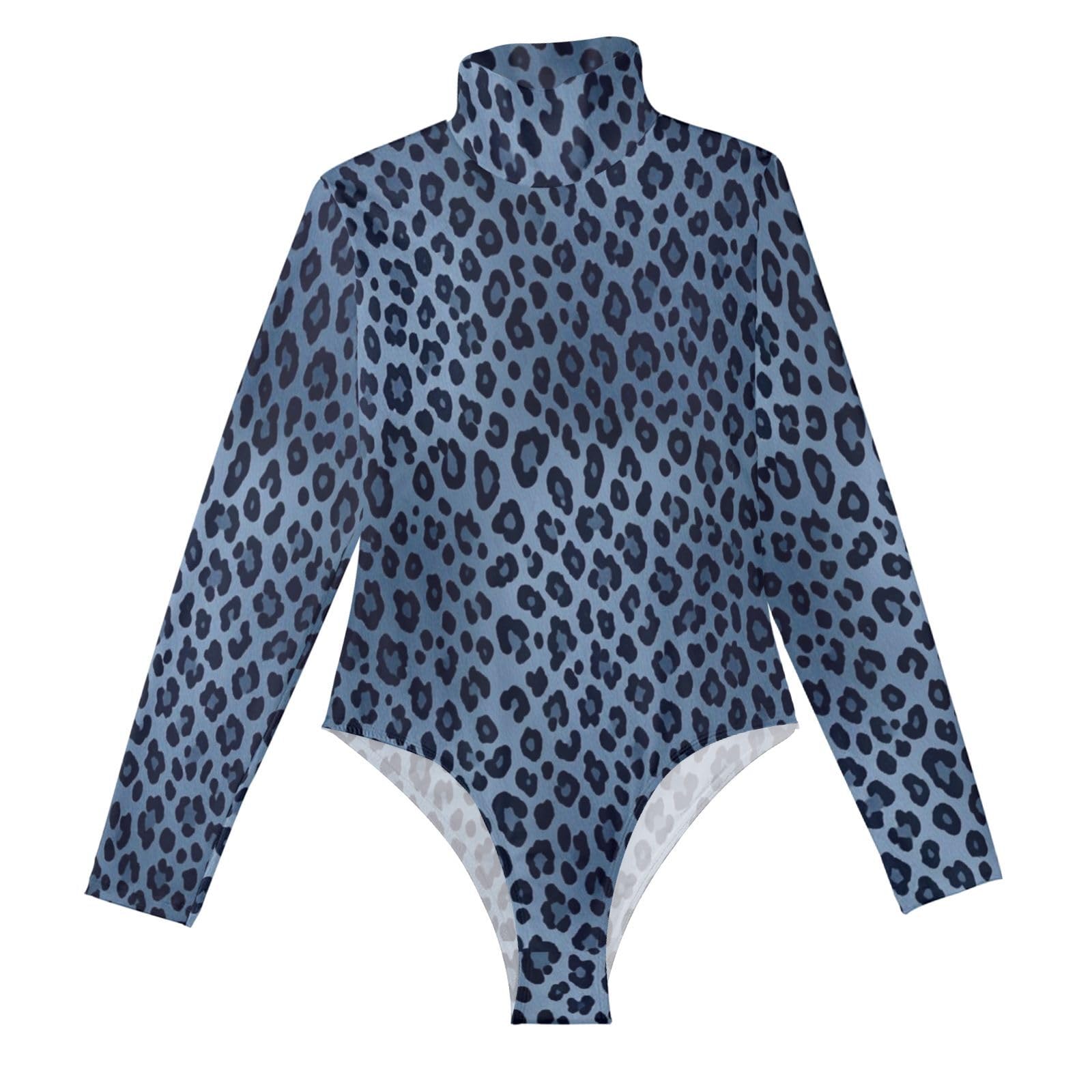 Camiseta de leopardo de manga larga para mujer GuoChe 8