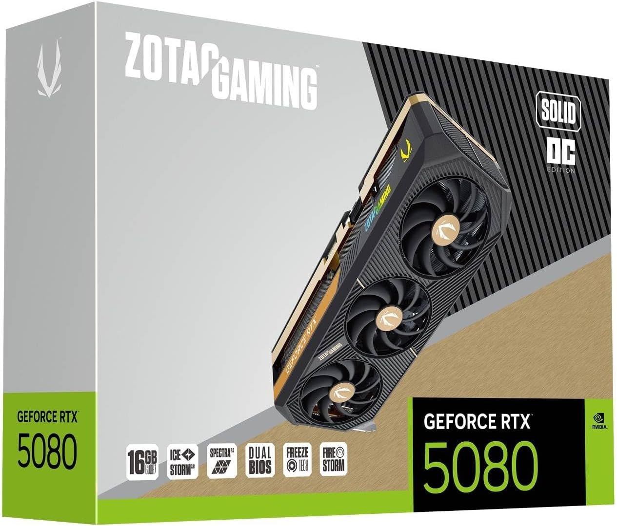 ZOTAC Gaming GeForce RTX 5080 Solid OC 16GB GDDR7 Graphics Card ZT-B50800J-10P VD8981
