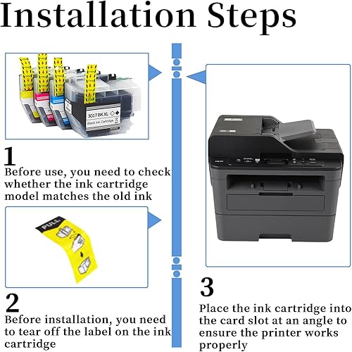 Miniatura 4 de 3017XL - Cartuchos de tinta de alto rendimiento para Brother 3017XL, compatibles con impresoras Brother MFC-J5330DW MFC-J6530DW MFC-J6730DW