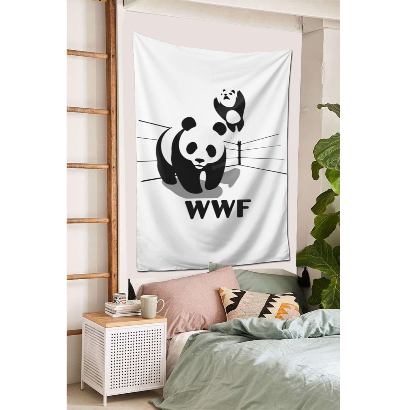 Amazon.co.jp: タペストリー WWF おもしろい パンダ 壁飾り