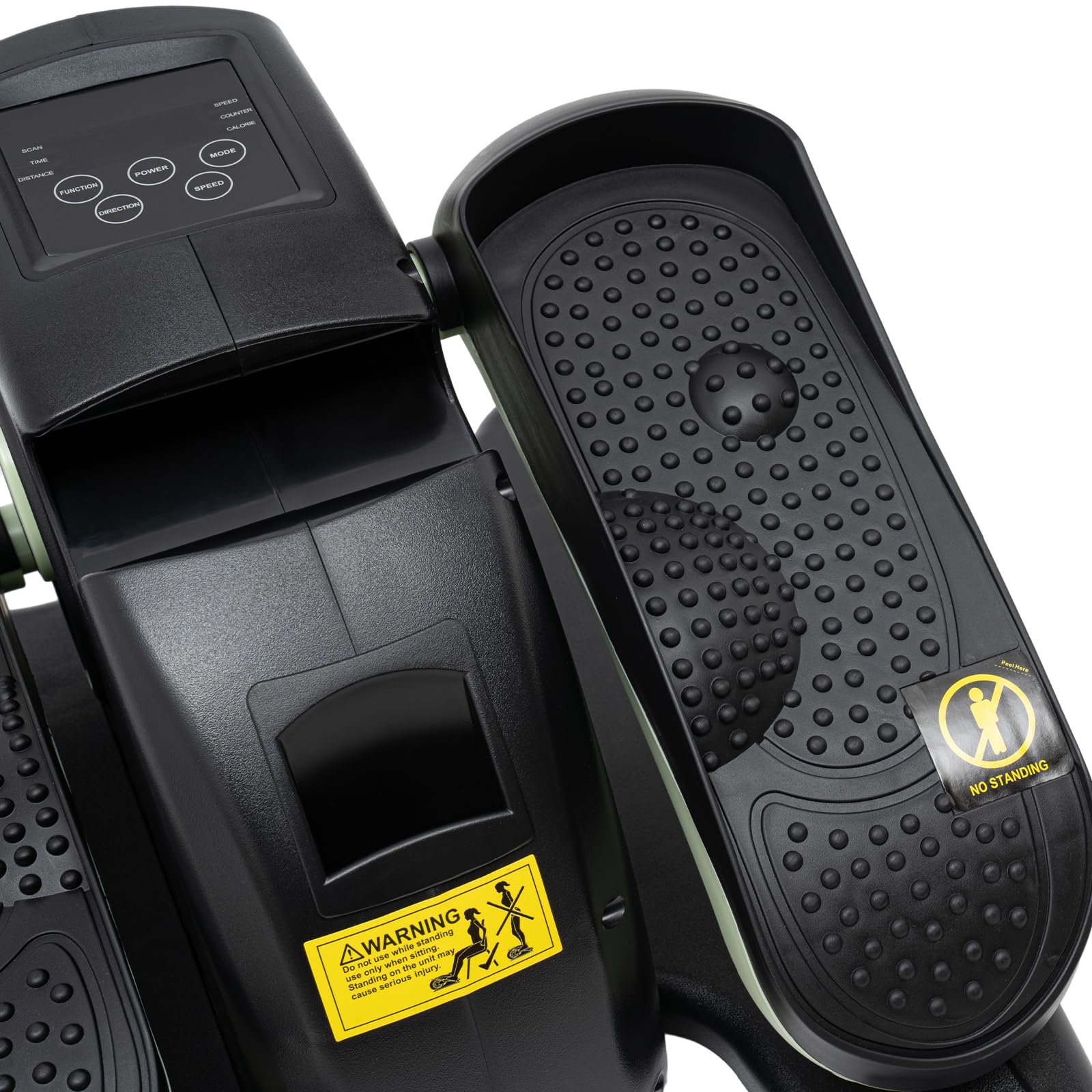 Elektryczny trenażer eliptyczny z 5 prędkościami i 3 trybami regulacji, mini orbitrek elektryczny z ekranem LCD, tracker fitness, pod biurkiem, eliptyczna maszyna z pilotem zdalnego sterowania