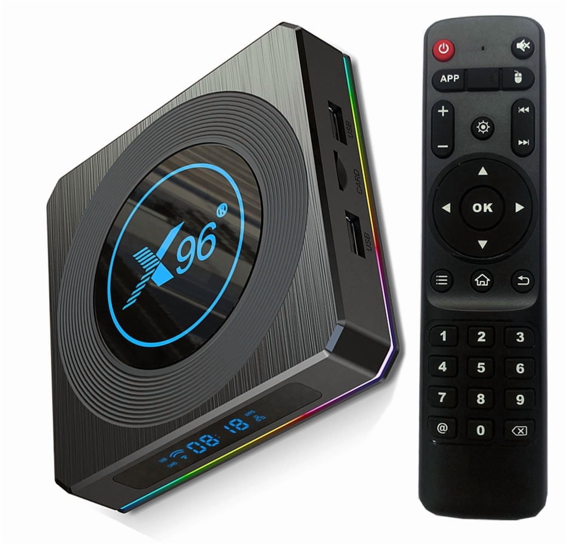 Amlogic S905X4 TV Box Android 11.0 TV Box X96 X4 4GB RAM 64GB ROM Dual-WiFi 2.4GHz/5GHz BT Quad Core 64 Bit 3D/8K 1000M