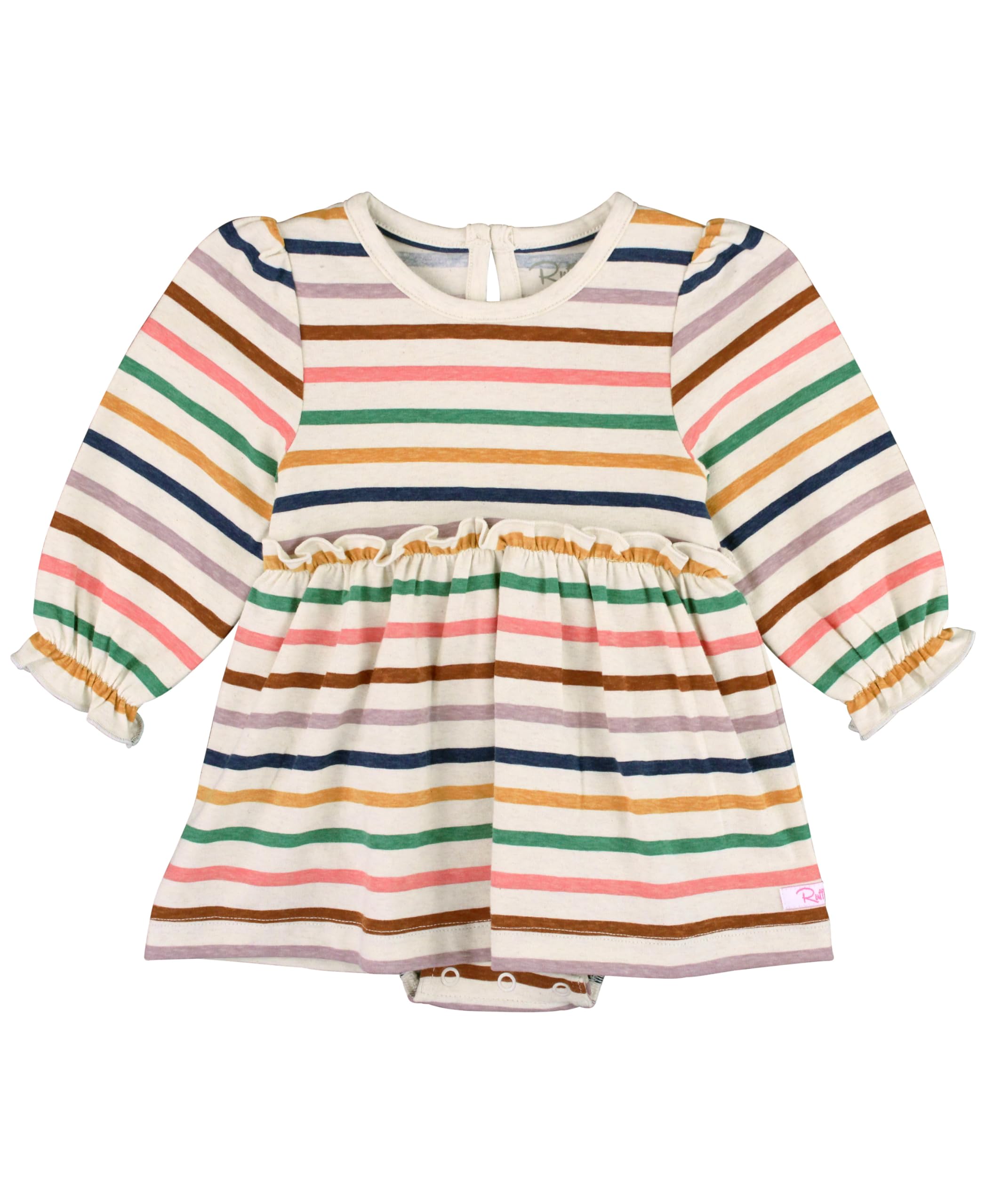 RuffleButts Baby & Toddler Girls Knit Long Sleeve Skirted Romper with Snaps