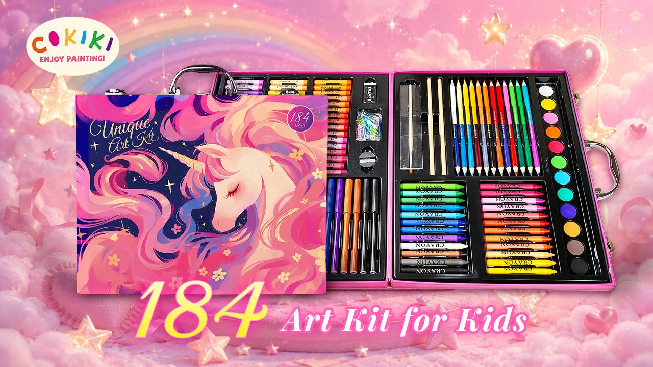 UNICORN♡☺︎shop 　高保湿化粧水 & 高保湿液セット Amazon.com: Cokiki Art Supplies,184-Piece Art Sets for Kids 6-12