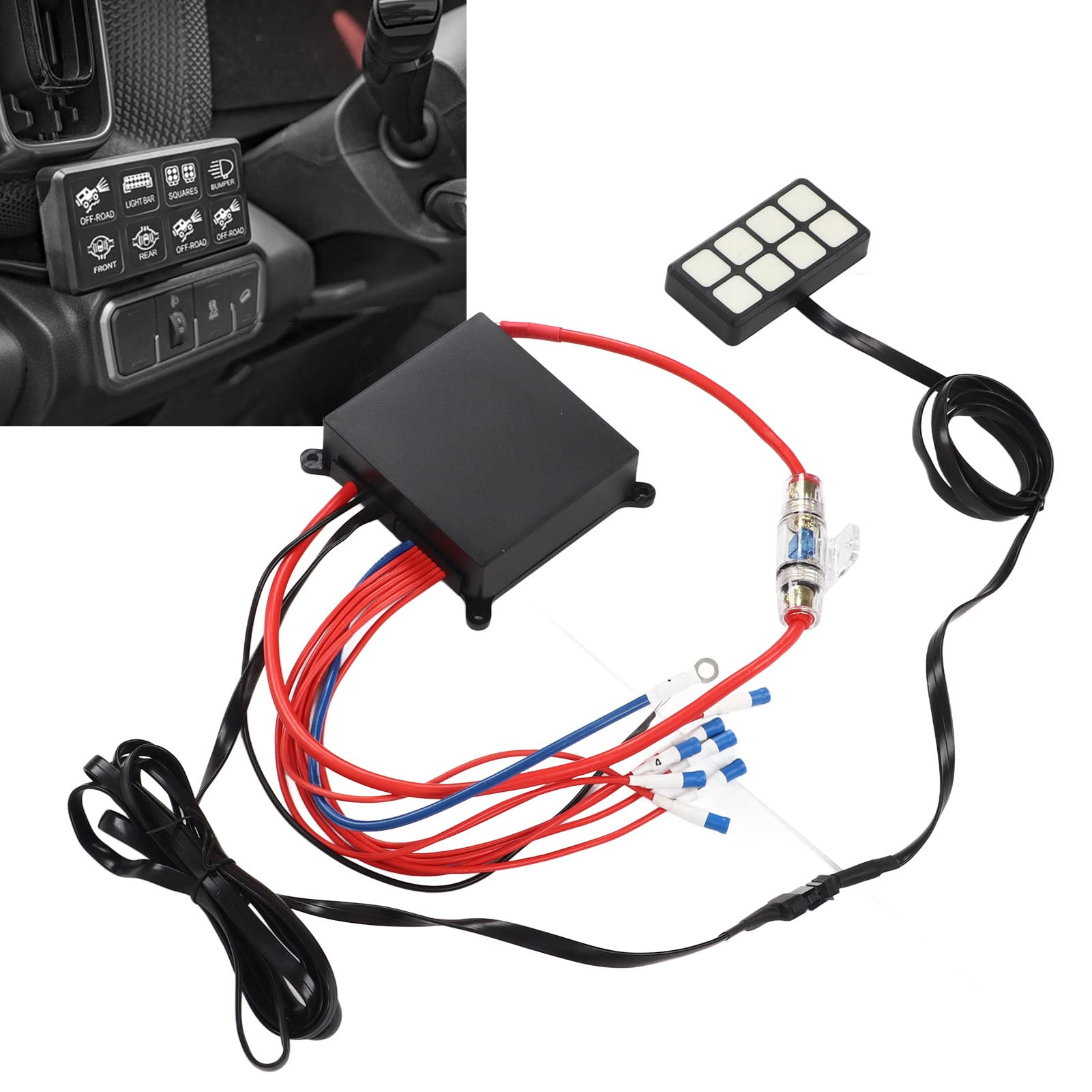 Panel de Interruptores de 8 Bandas 12-24V DC IP65 Regulable