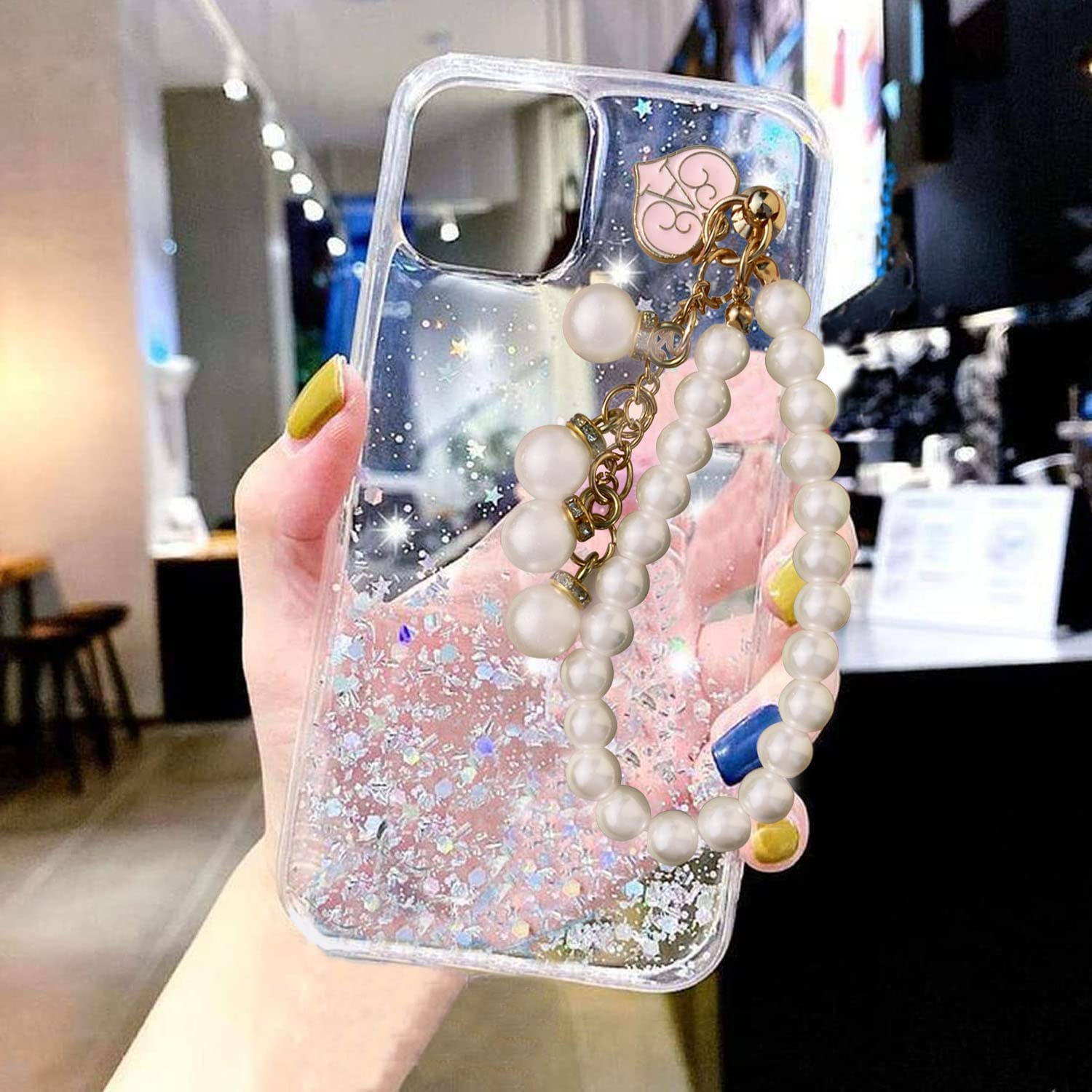 KC Back Cover for Vivo V25 Pro 5G, Non Moving Dry Fixed Glitter Luxury Shiny Pearls Wrist Hanging Chain Soft Silicone Case (Transparent) (B0BR8ZNLVX) Amazon Price History, Amazon Price Tracker