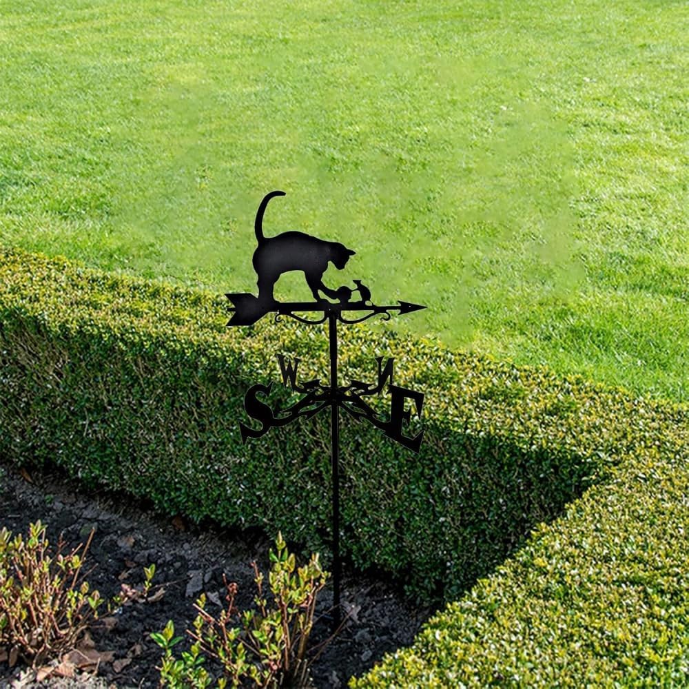 絶妙なメタル風向ベーン ルーフマウントウェザーベーンガーデンレトロ風向インジケーター、ファームヤードホームデコレーションギフト用