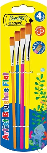 Bantex School Children's Flat Brush 4-Pieces Set