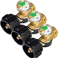 Vista 13 de GASPRO Medidor universal de tanque de propano, se adapta a cilindros de tanque de propano de 5 a 100 libras, adaptador de propano con conexión POL