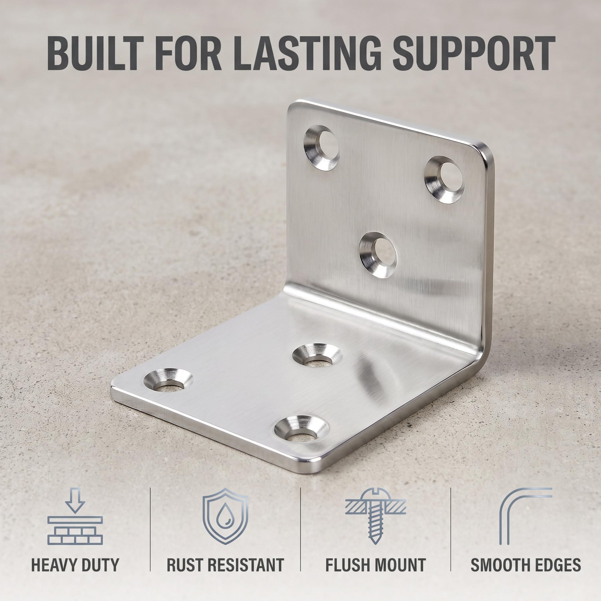 Stainless Steel Angle Brackets - 20 Pack -3 Stainless Steel Angle Brackets - 20 Pack -3