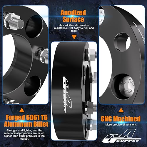 Miniatura 10 de GAsupply Espaciadores de rueda 4x110 de 2 pulgadas, adaptadores de espaciadores de rueda ATV de 2.913 in con pernos de 10 × 1.25, compatible con