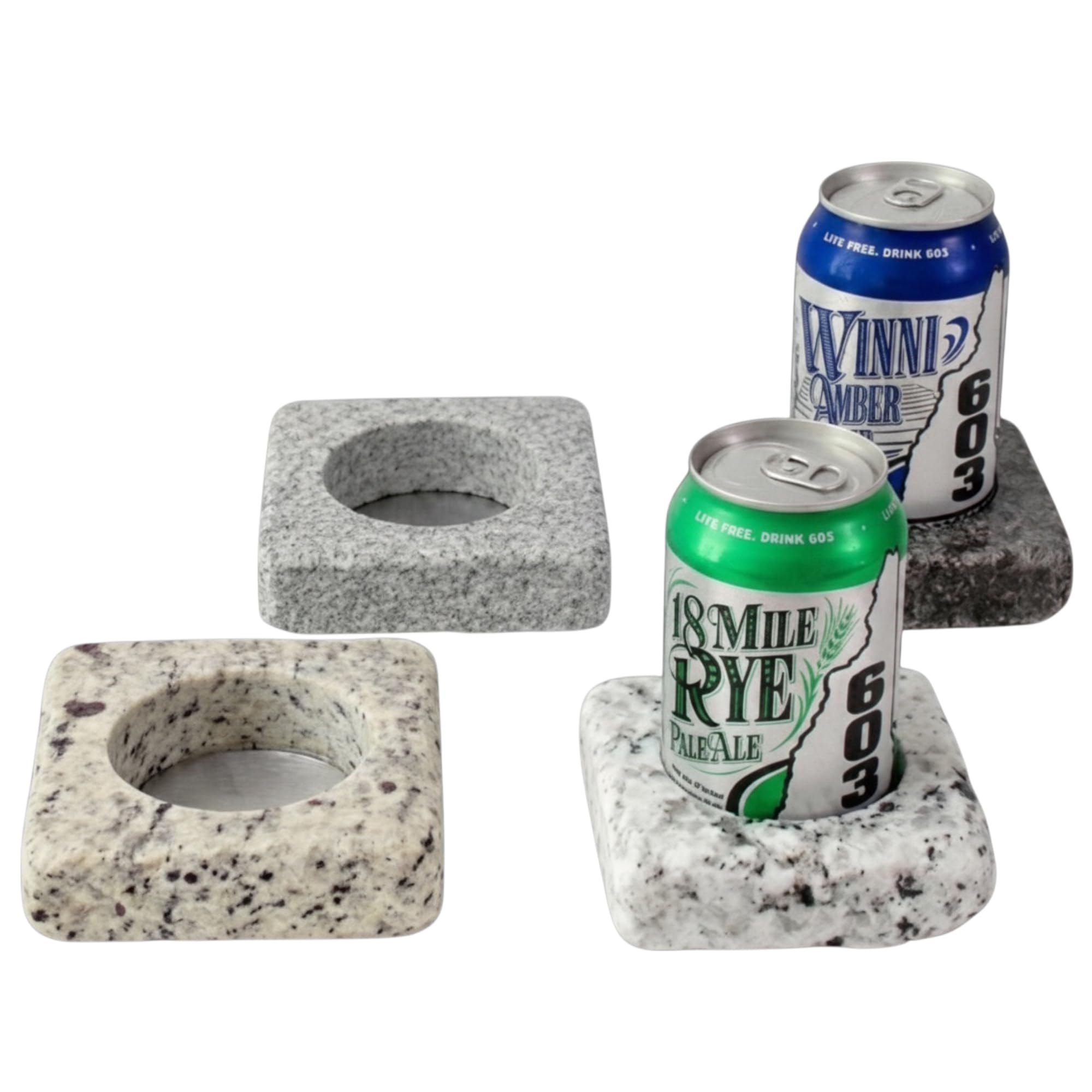 Amazon.com: Can Chilling Coaster 4 Piece Set by Sea Stones- Four 4