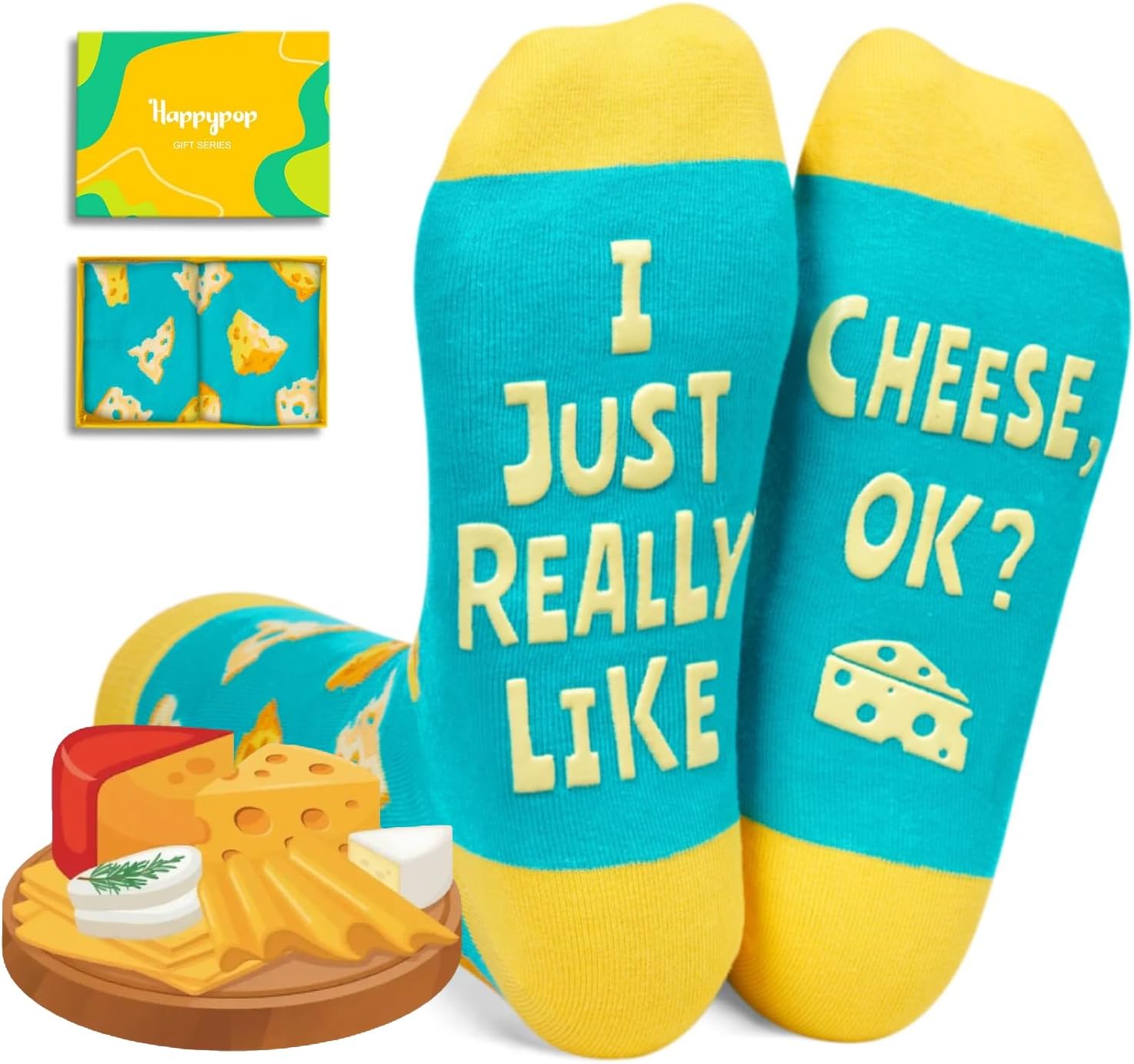 Funny Socks for Men Women - Cheese Pickle Gifts, Really like Pickle Socks